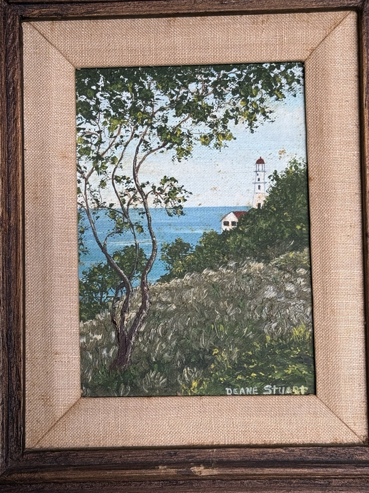 Diamond Head Lighthouse, Oahu Hawaii Oil Painting by Deane Stuart