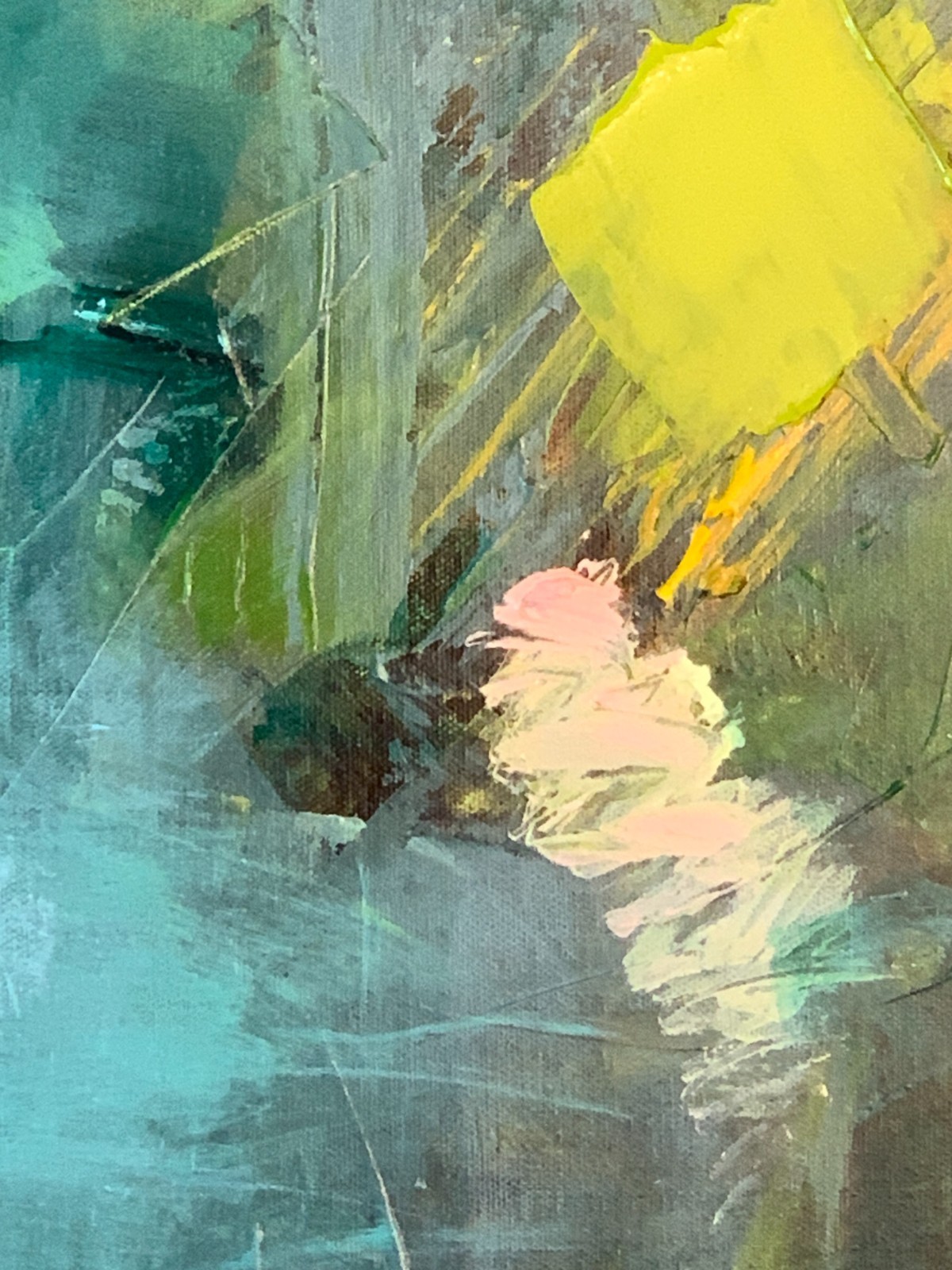 Original Signed Abstract Diptych Pamela Gene Miller Calm Series Acrylic Art