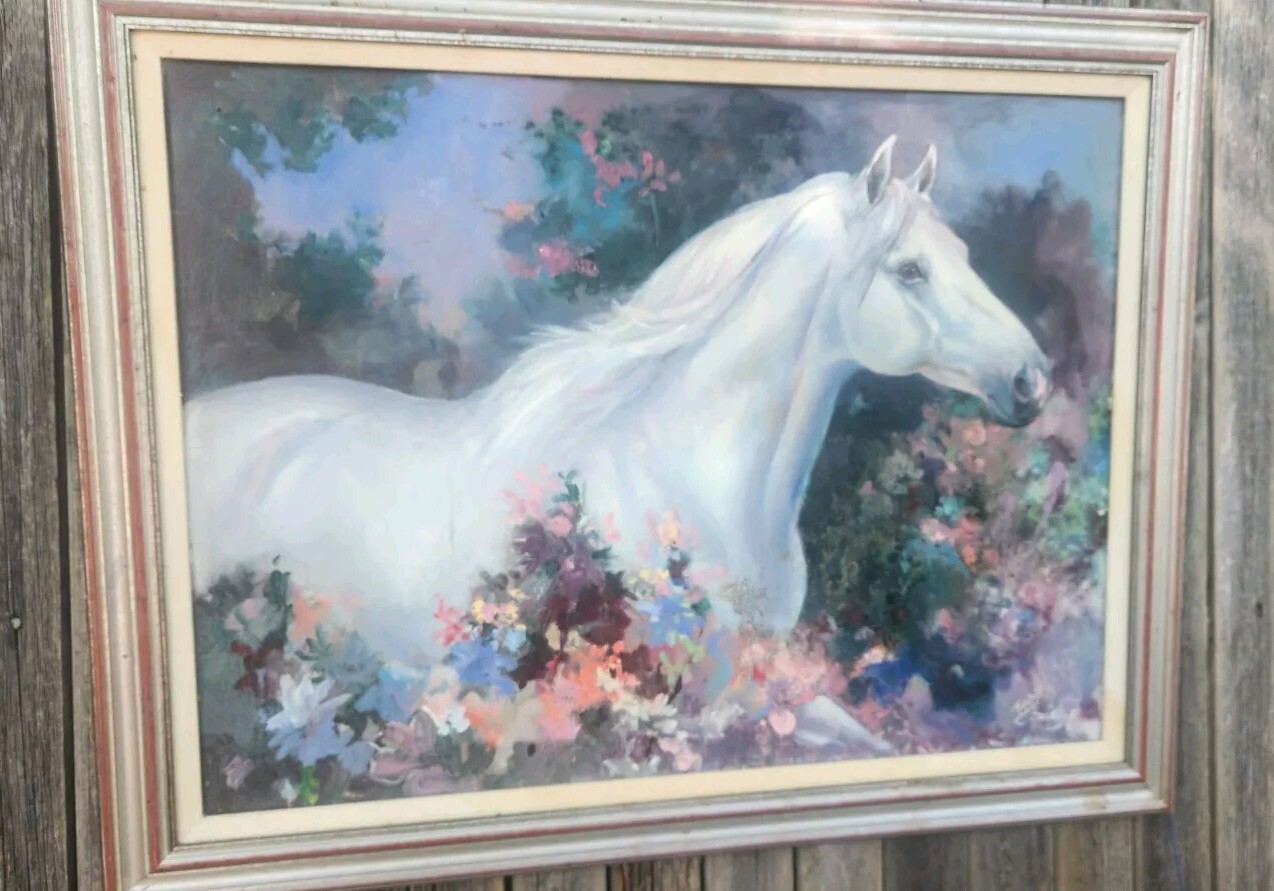18×24 Marilyn Todd-Daniels Quarter Horse Equestrian Original Oil Framed Canvas