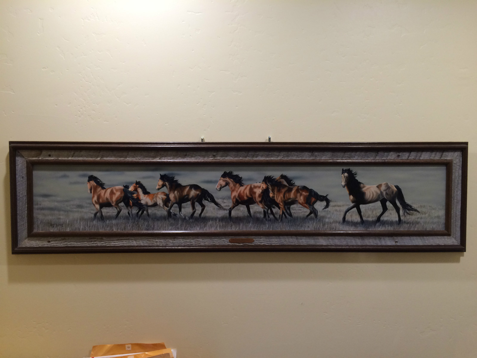 SOUTHWESTERN FINE ART ORIGINAL OIL ON CANVAS» PASSING THUNDER»
