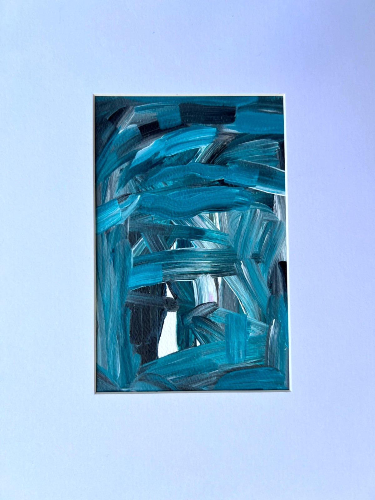 Original Painting Acrylic Modern Abstract Art 8×10 Matted Jimarieart