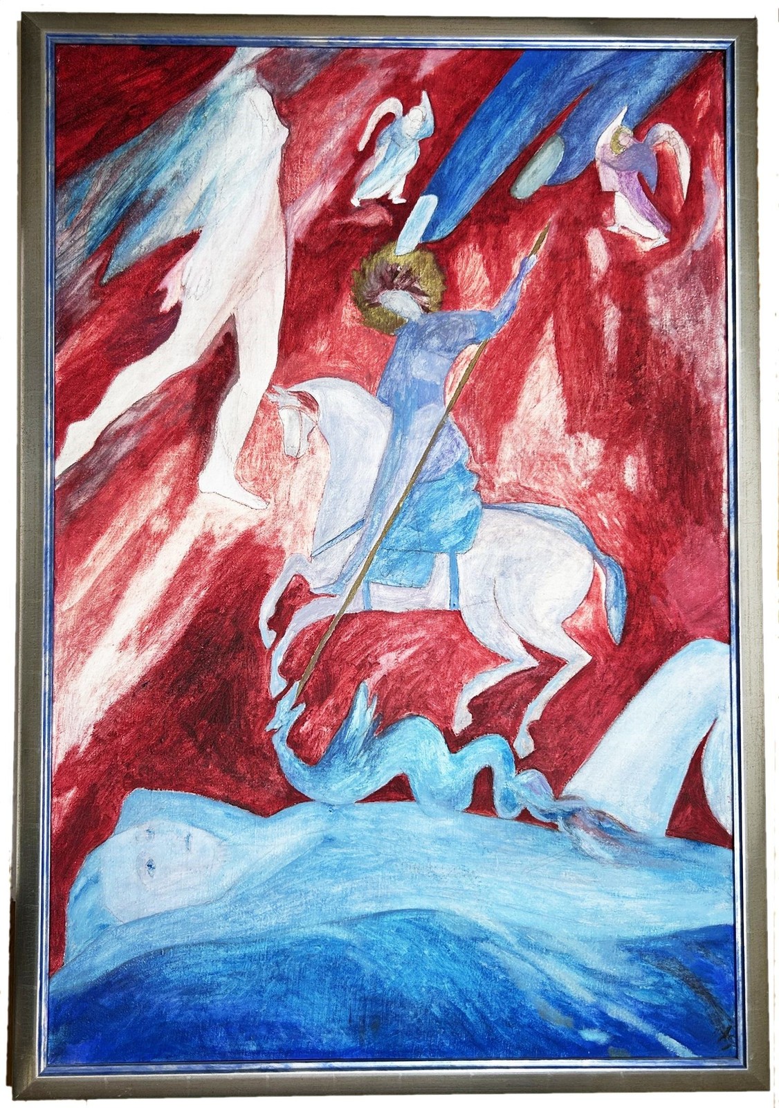 Saint George Surrealism Painting Andrzey Glowacki Poland Polska 1987