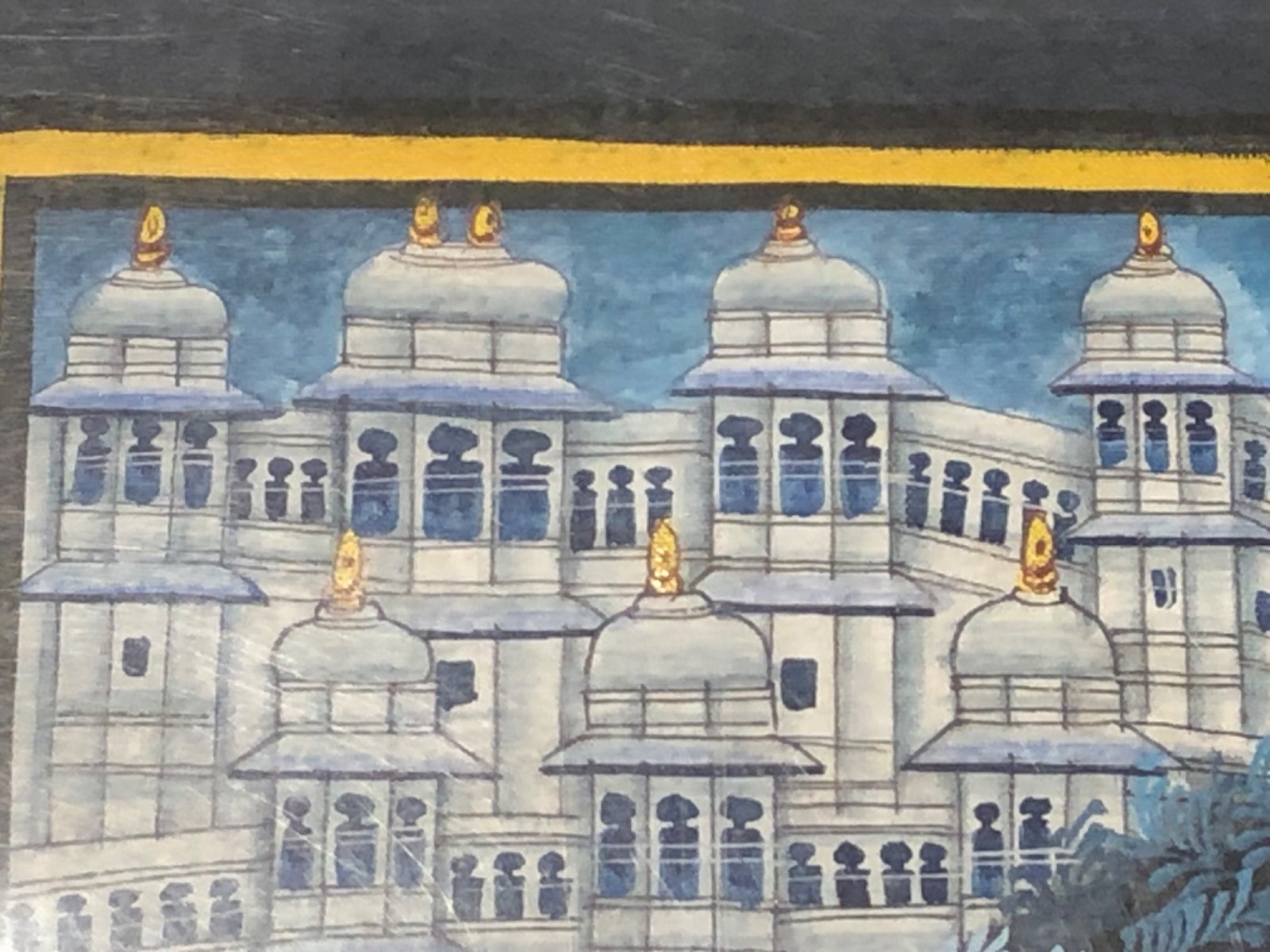 Mewar (Rajasthani Style) painting on Silk with real gold paint