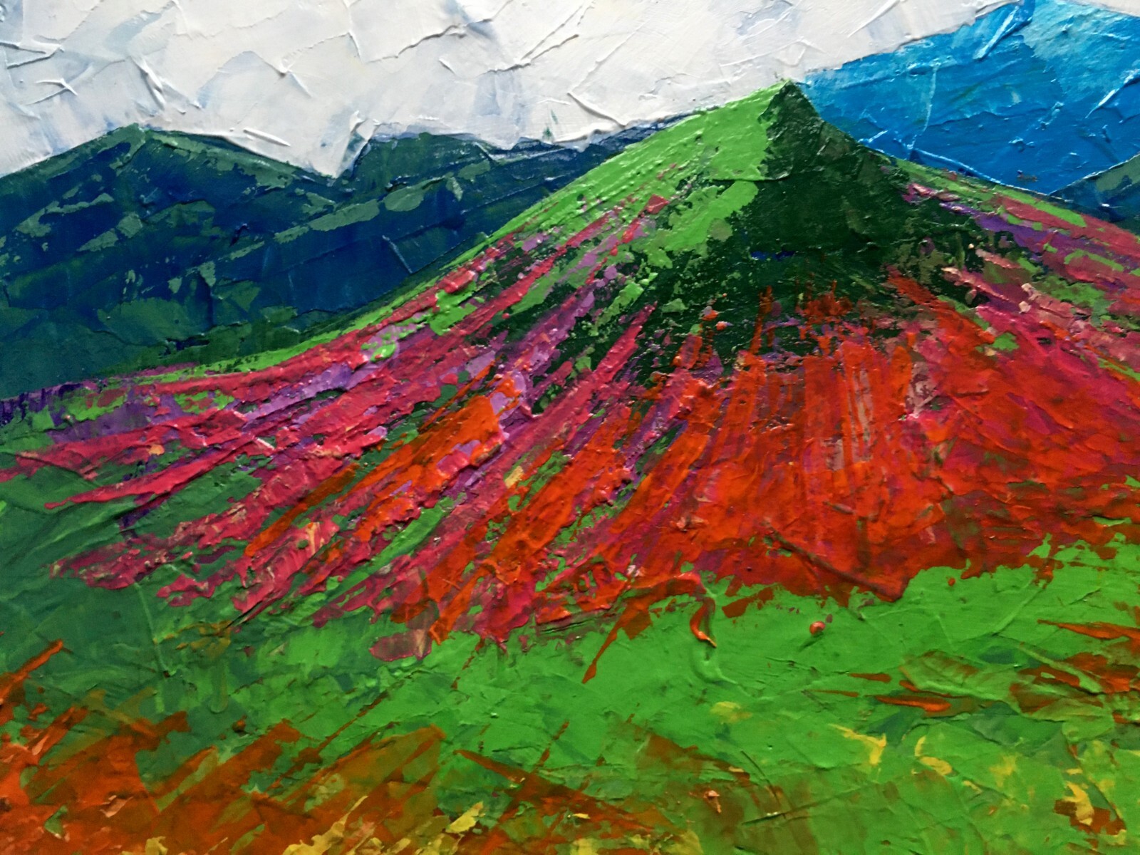 Oil Painting Carpathians Zadorozhnya V. Unframed Original Decor Art nAAA2583