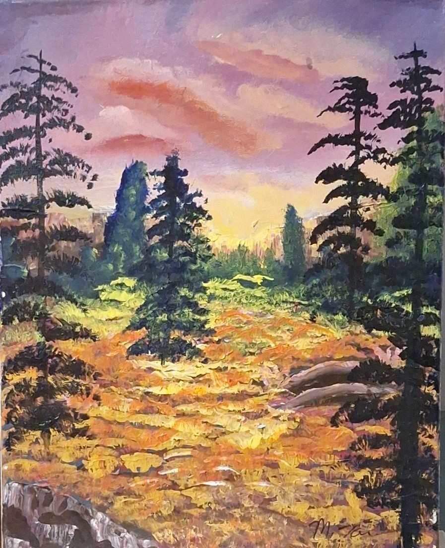 Warm Evening, Acrylic Painting – 16×20 Hand Painted Artwork on Canvas