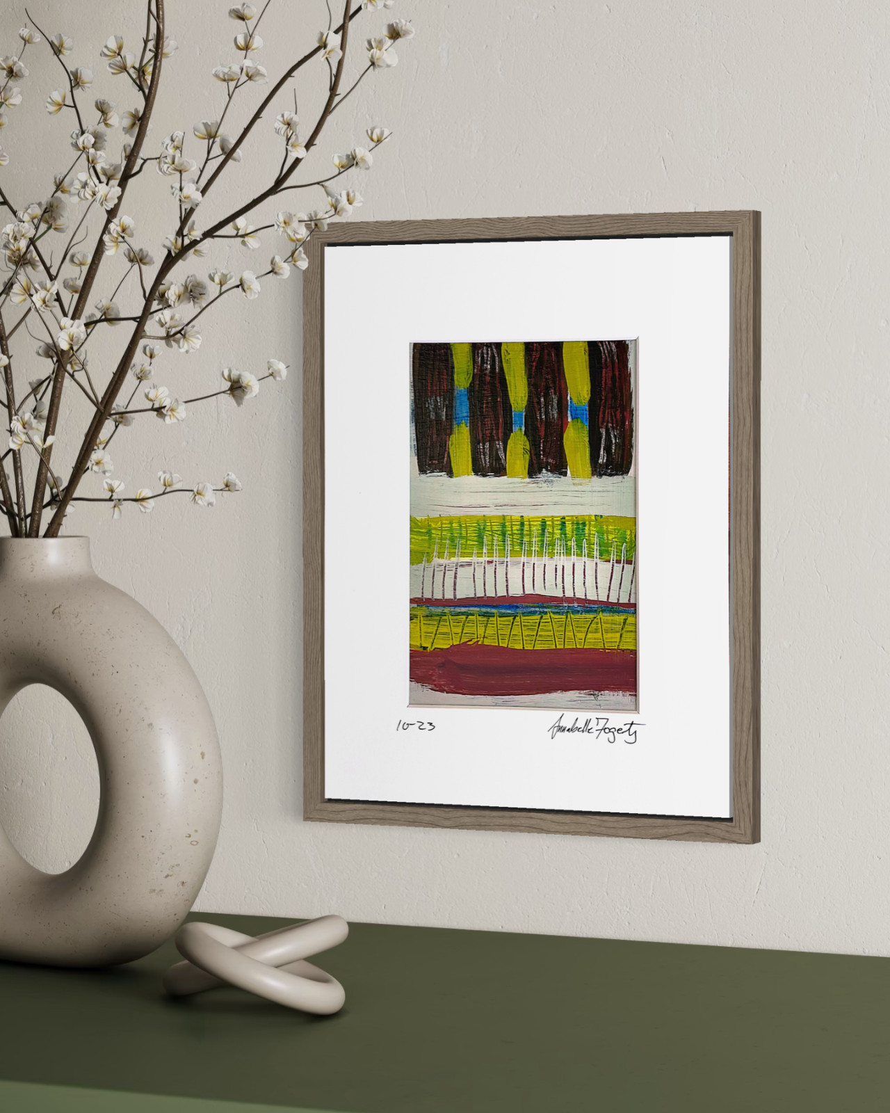 Set Of 6 Original Still Life Collage 8×10 Matted Contemporary Kitchen Wall Art