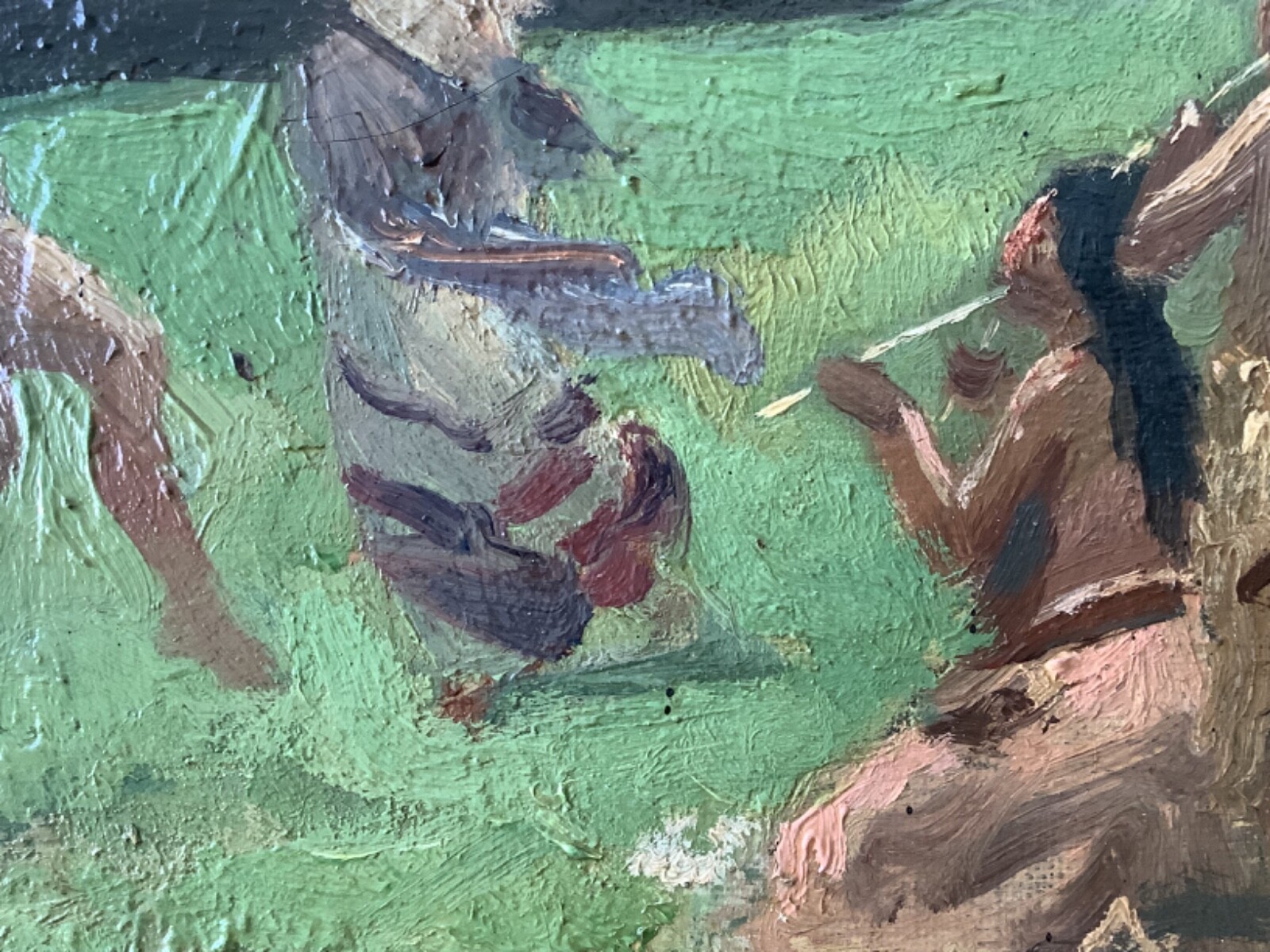 19th Century Impressionism Winslow HOMER ? Rare Native American Dance Oil Canvas