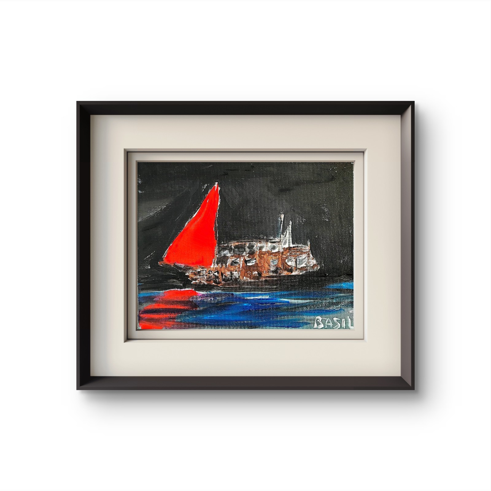Ghost Ship Neo Expressionism Original Artwork Canvas