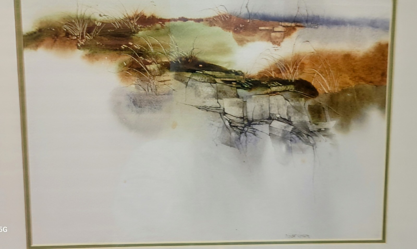 Nanci Blair Closson Earth Series Early Original Watercolor Painting Framed