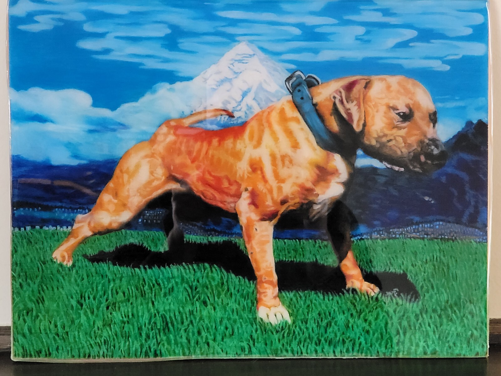 Resin Artwork of Gr Ch Mayday ROM In Ecuador | Oil Color Pencil On Plywood
