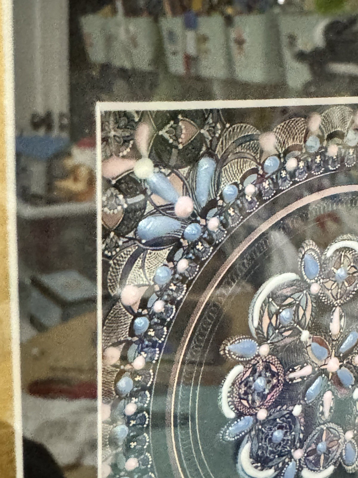 Barbara Haene Signed Mandala Medallion Framed Art OOAK 9.5”