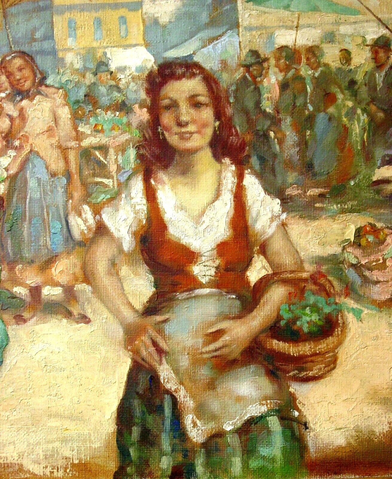 LISTED HUNGARIAN ARTIST ARISZTID SZENDY 1903-1972 FINE ORIGINAL OIL PAINTING