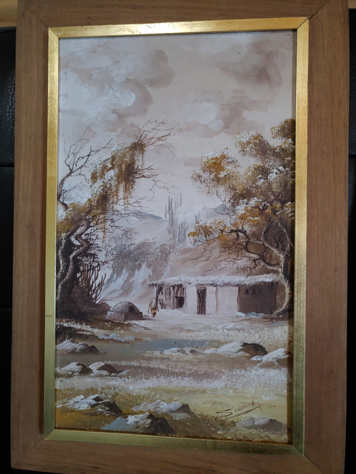 Bernardo Sincich Original Signed Painting Artwork Adobe Southwest Naturalism MCM