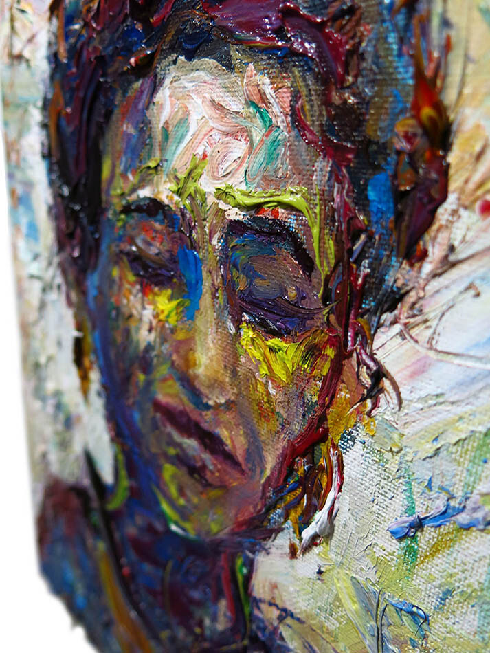 OIL PAINTING█OUTSIDER IMPRESSIONISt ART█SIGNED ABSTRACT█ORIGINAL █PORTRAIT DECO