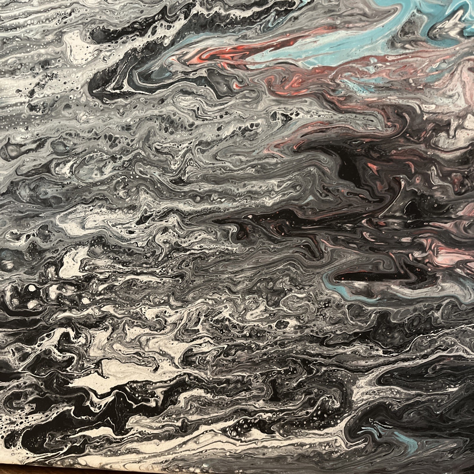 Acrylic Pour Painting Using Abstract Painting On Canvas 20×16”