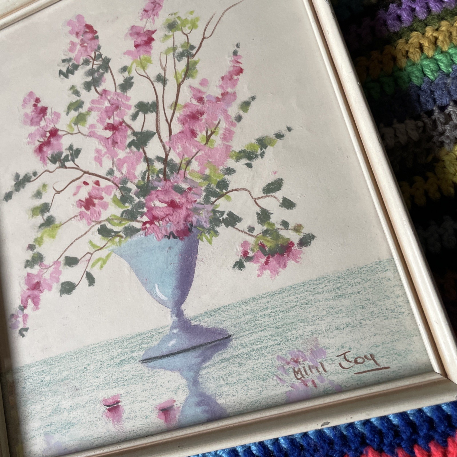 2 Mimi Joy Original Pastels Mabel C. Heyde – Vintage Original Frames 12.5 x 10.5