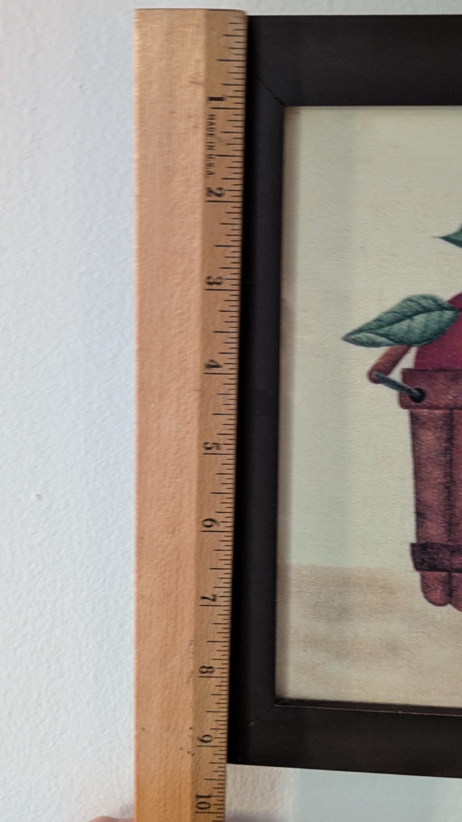Vtg Theorem Painting Signed DEBORAH 96′ Apples In Basket Framed 9.5″x11.5″ VGC
