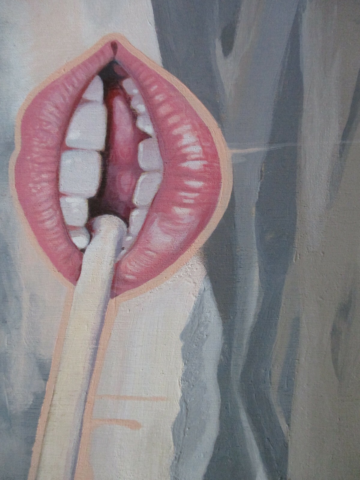 SMALL GEM SURREALIST SURREALISM MODERNISM SMOKING MOUTH DESERT LANDSCAPE LIPS
