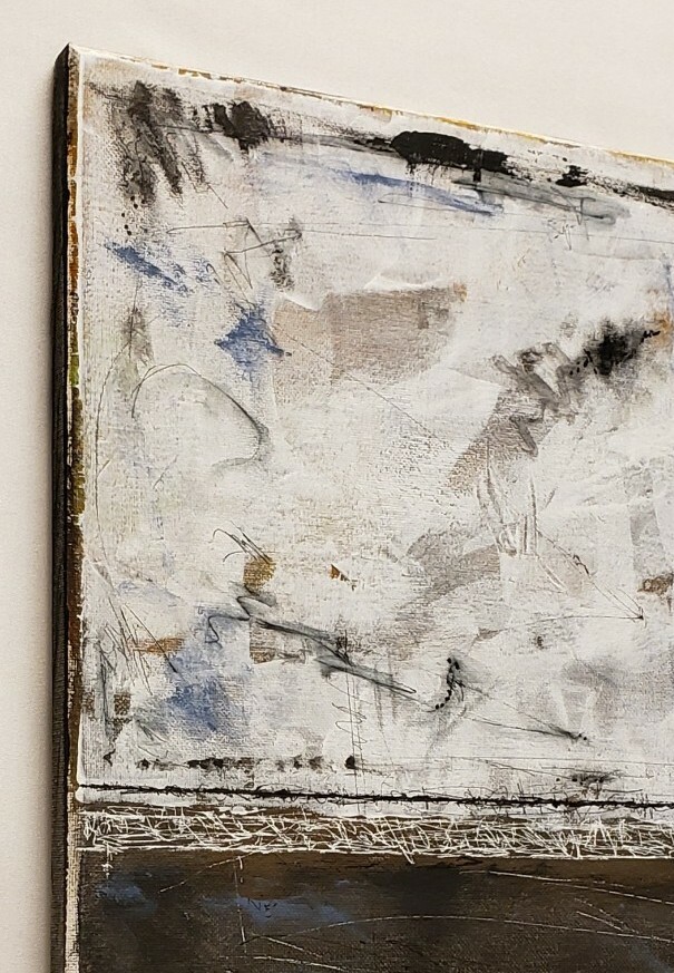 No.439 Original Abstract Modern Minimal Urban Textured Painting By K.A.Davis