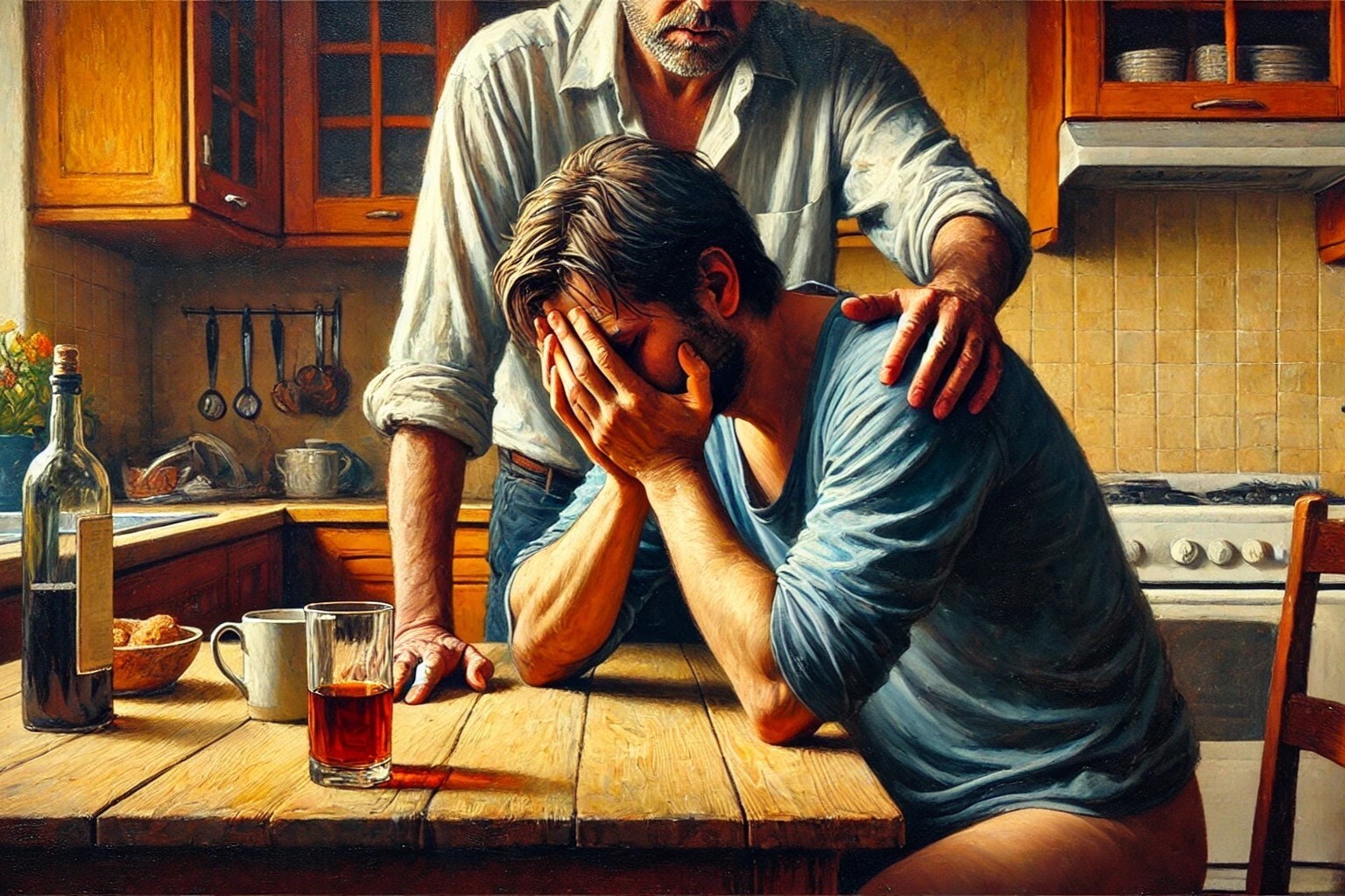 Original art giclée painting «A Lover’s Sorrow» signed by the artist, Large