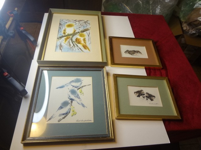 CAROL CAMPBELL COLLINS…..1929-1995…..KANSAS CITY,MO…….4 WATERCOLORS