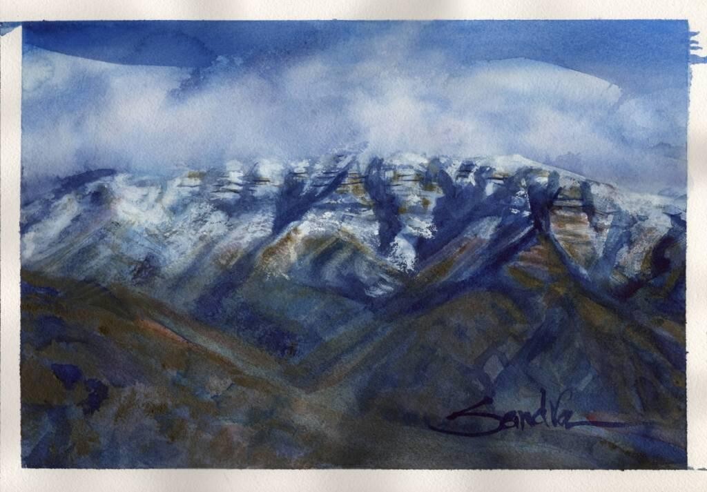 Topa Topa : Sandra Watercolors™ California : ORIGINAL PAINTING