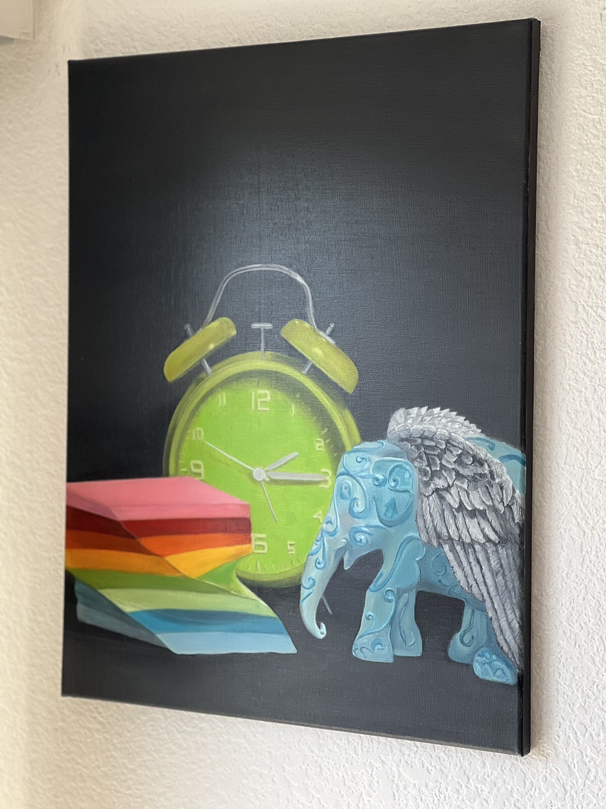 Time Doesn’t Wait_Original 16”x 20” Hand Painted Oil Painting on Canvas