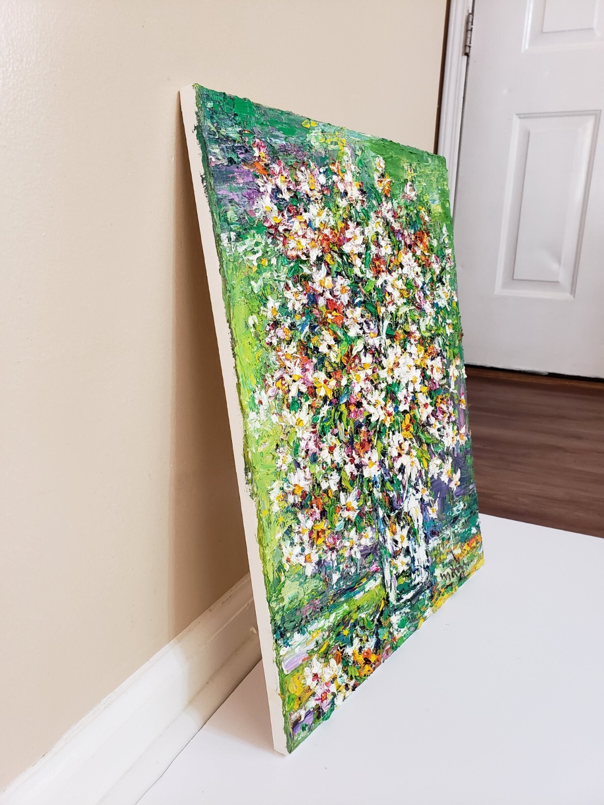 Flowers Vase 19. Original oil painting by Duc Tran. 20x16in