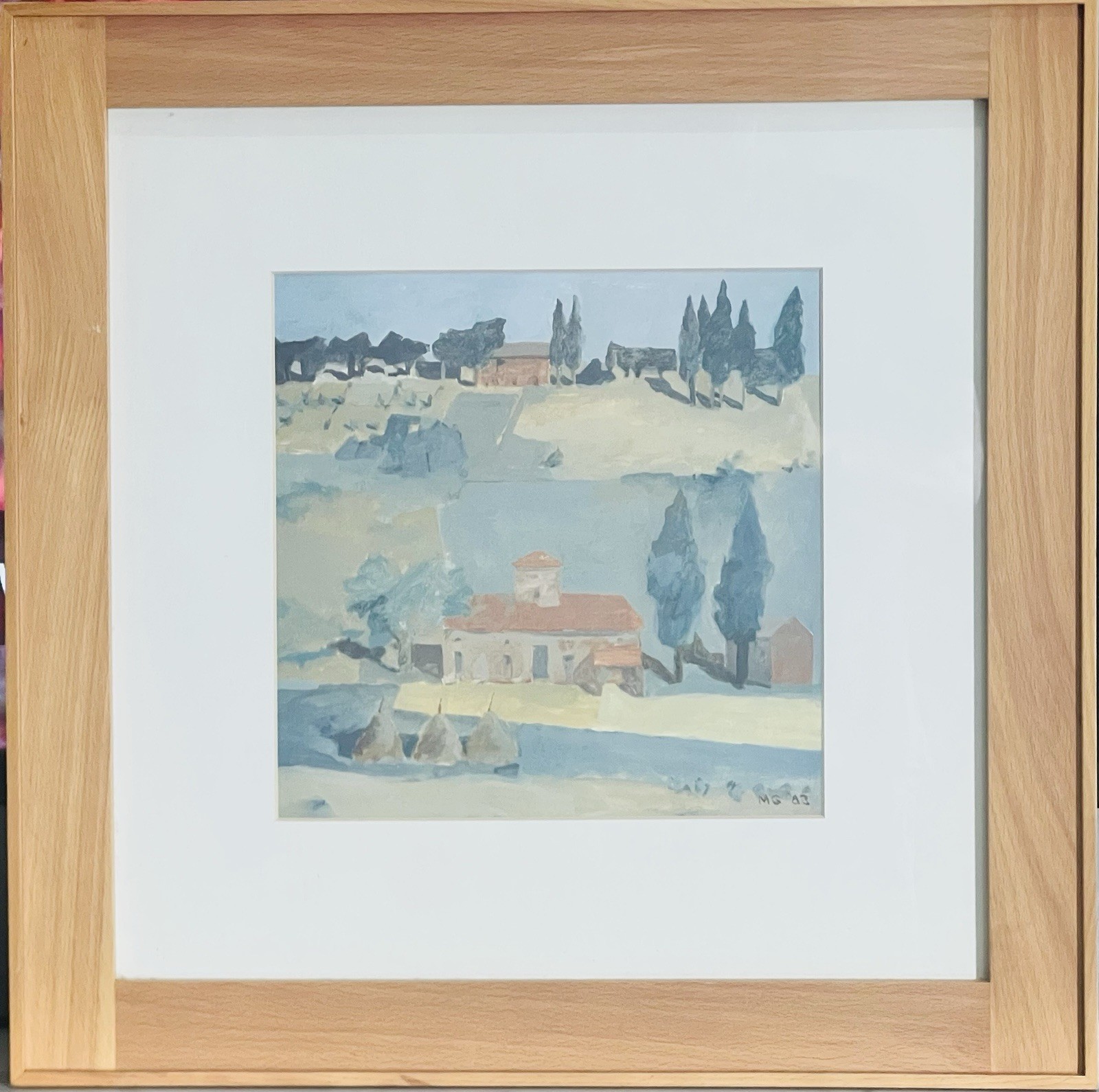 TUSCAN LANDSCAPE 1 in a Series Of 4 WATERCOLOR ARTIST BY MICHAEL GRAVES ’83