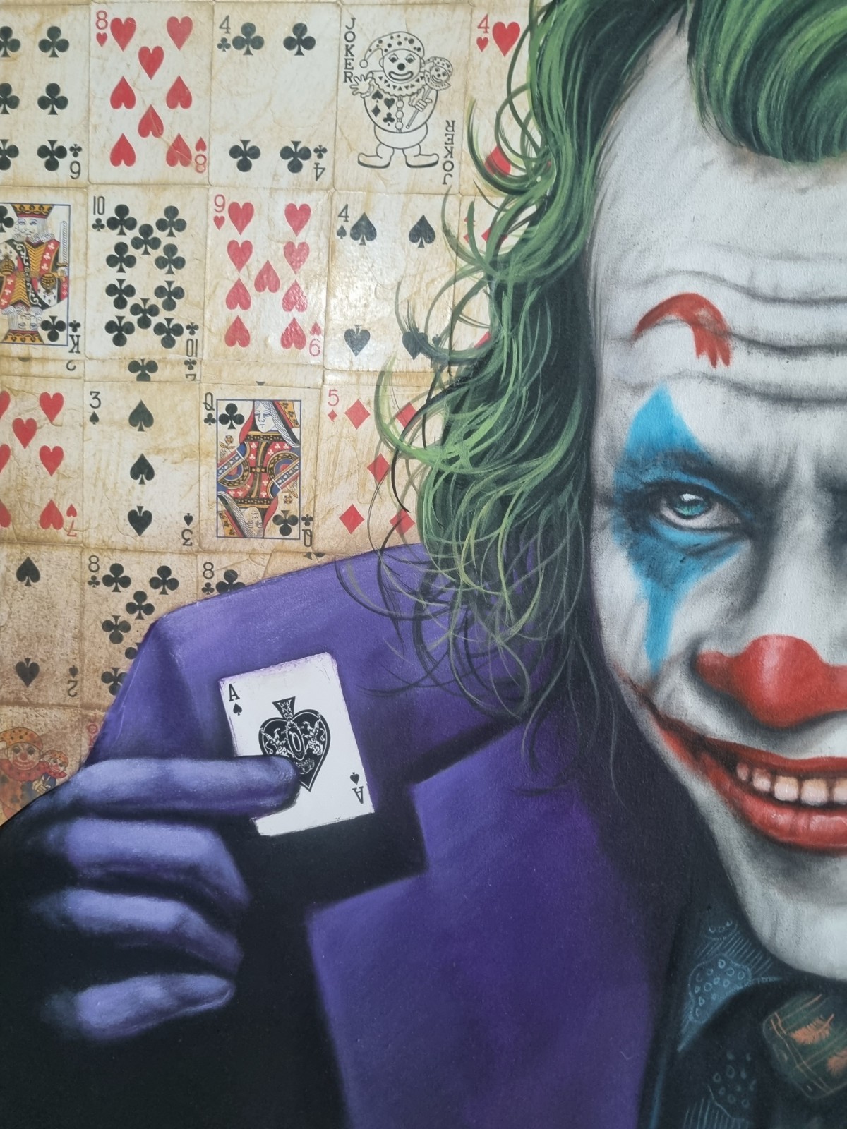 Joker Batman Movie Superhero contemporary Colorful Painting Marvel Hand painted