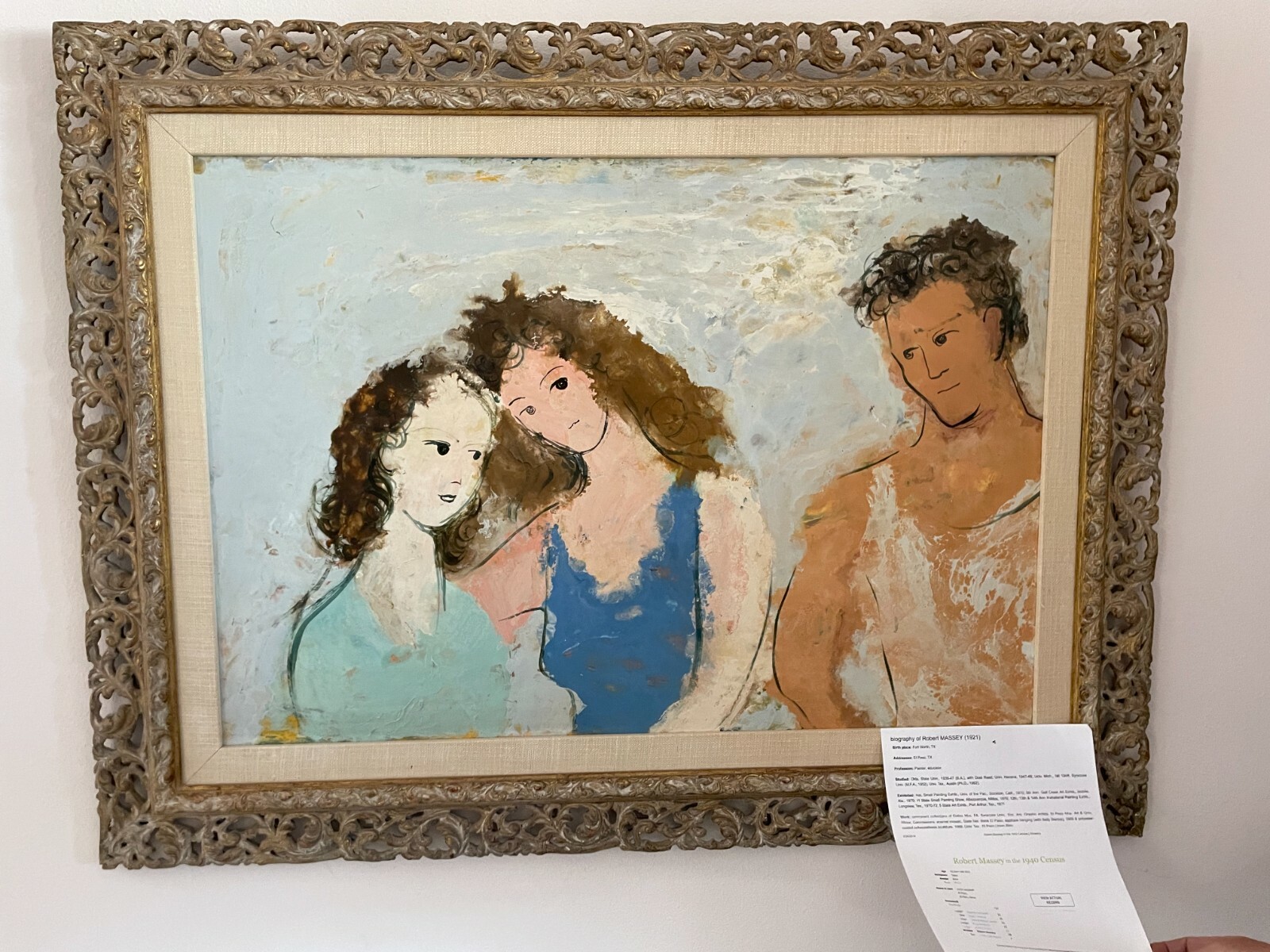 Robert Massey Original Oil on Canvas, Matted and Framed 42 1/4″ X 32 1/8″