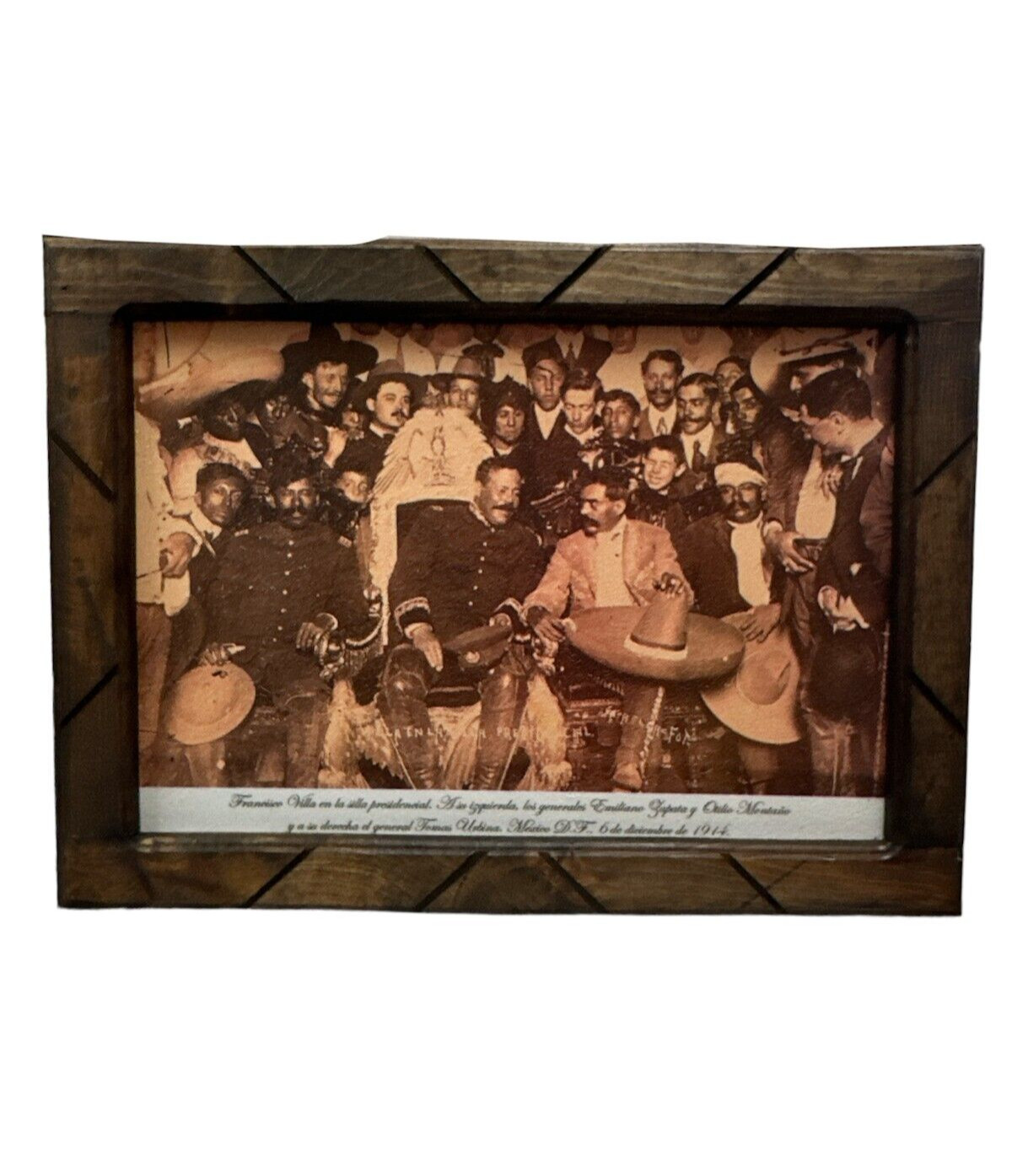 E. ZAPATA , PANCHO VILLA , FRAMED PRINT , 1ST Quality , Wood Frame