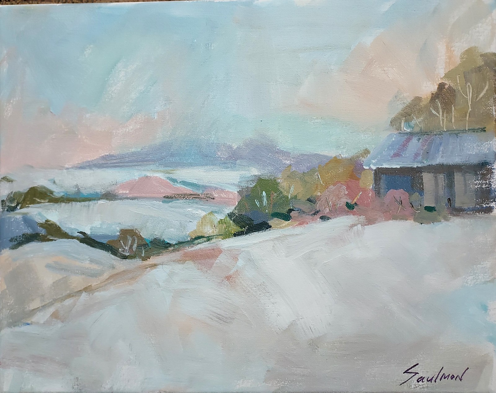 Original Impressionist Painting on 11 in x14 in Canvas – Signed by the Artist