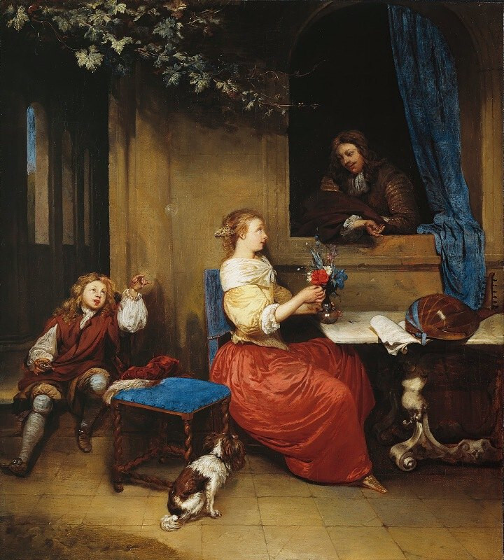 stunning oil painting handpainted on canvas-Courtship
