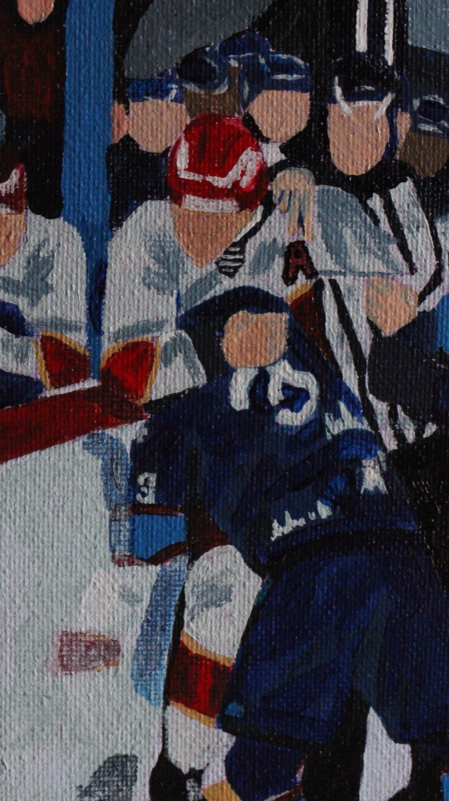 Original Painting 8”x10” Icebreaker, Hockey