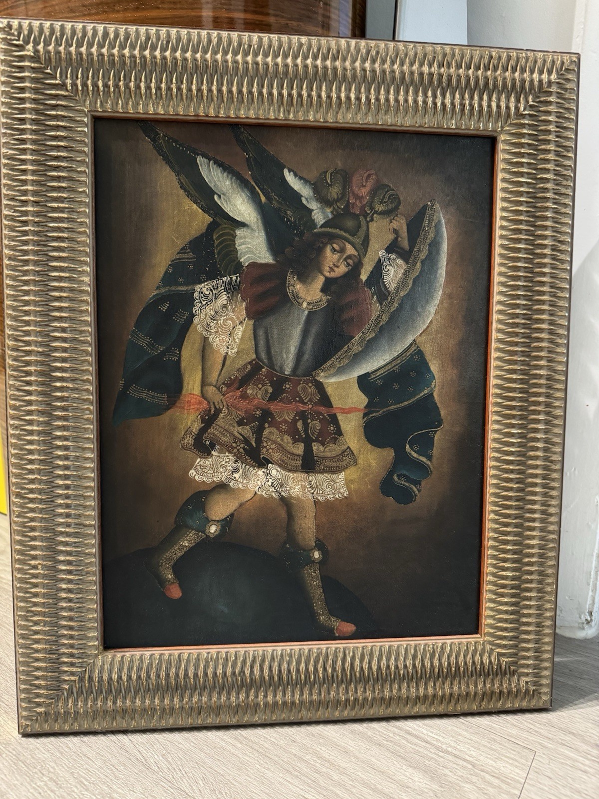 ‘Angel Arcabucero’ from the Cuzco School 20”x16”
