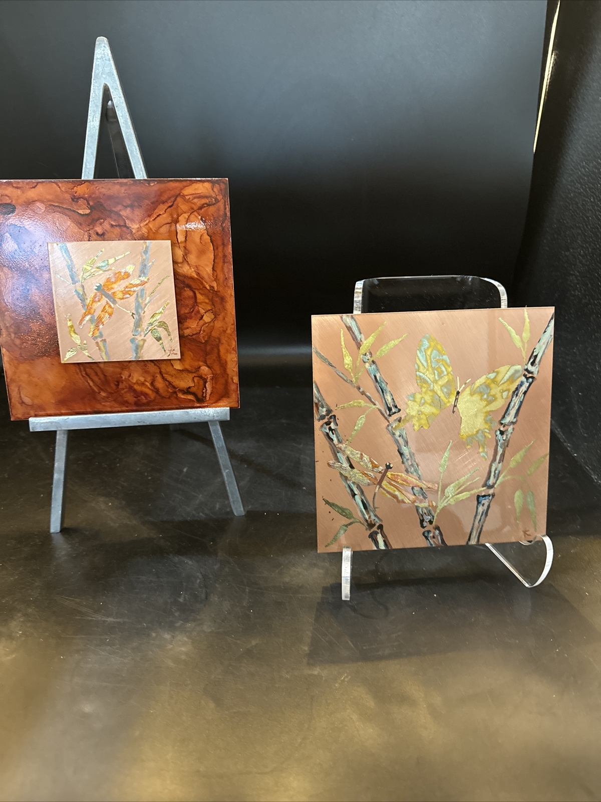 original artwork Thornapple Designs 2 Copper Paintings Lori Kammeraad