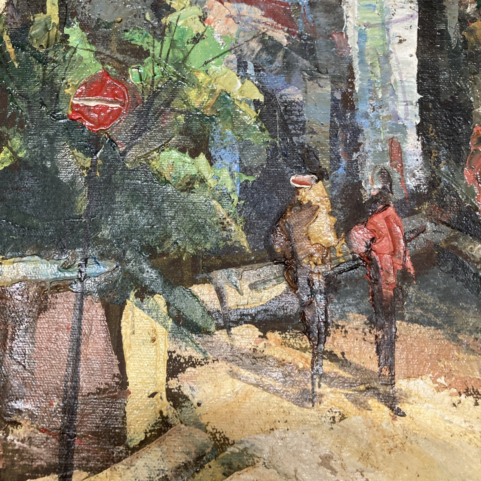 Kubur Spiro, “ Paris” . Vintage Stretched Original Oil Painting On canvas.