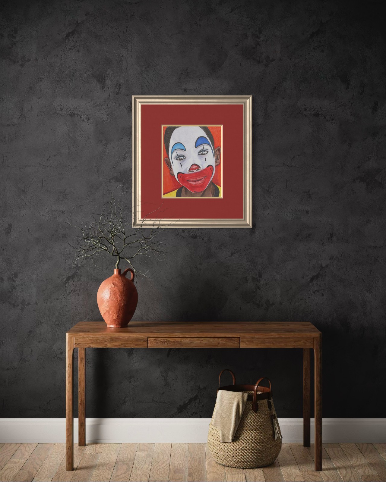 Original Mixed Media Masked Joy