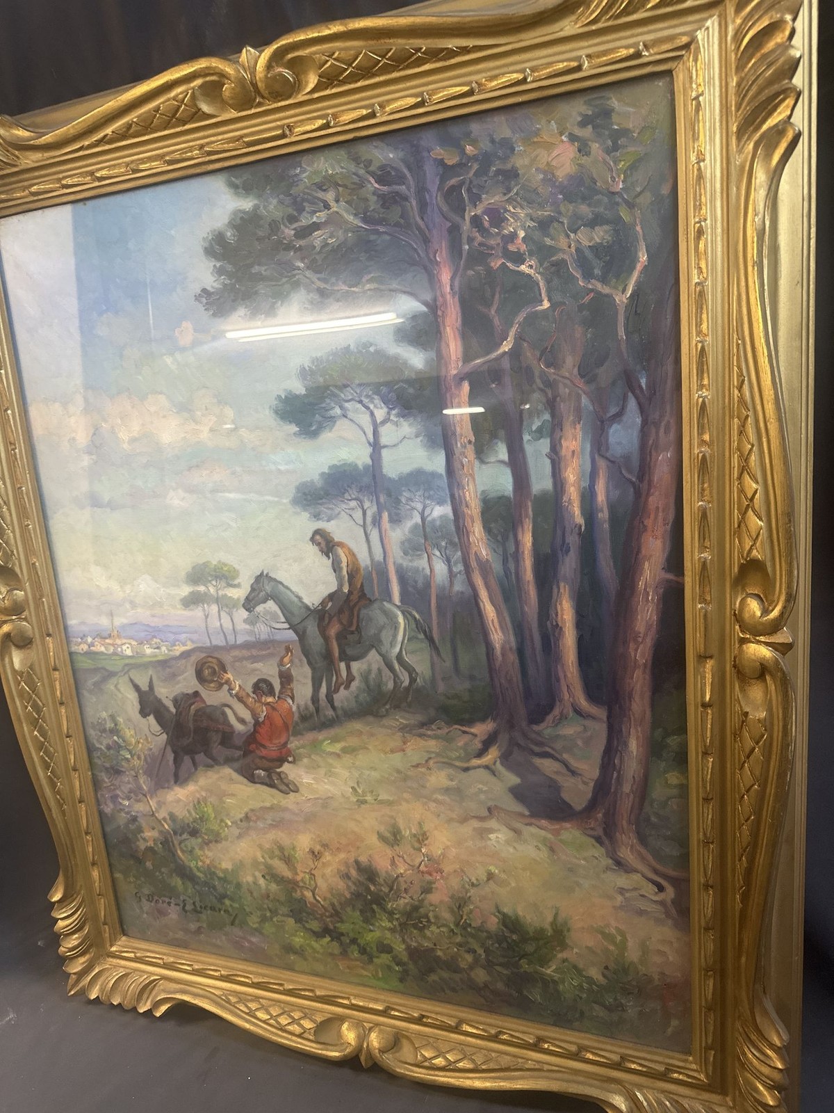 B-1789 E. Licara. Based On Gustave Doré. Mid 20th Century. Oil On Canvas.