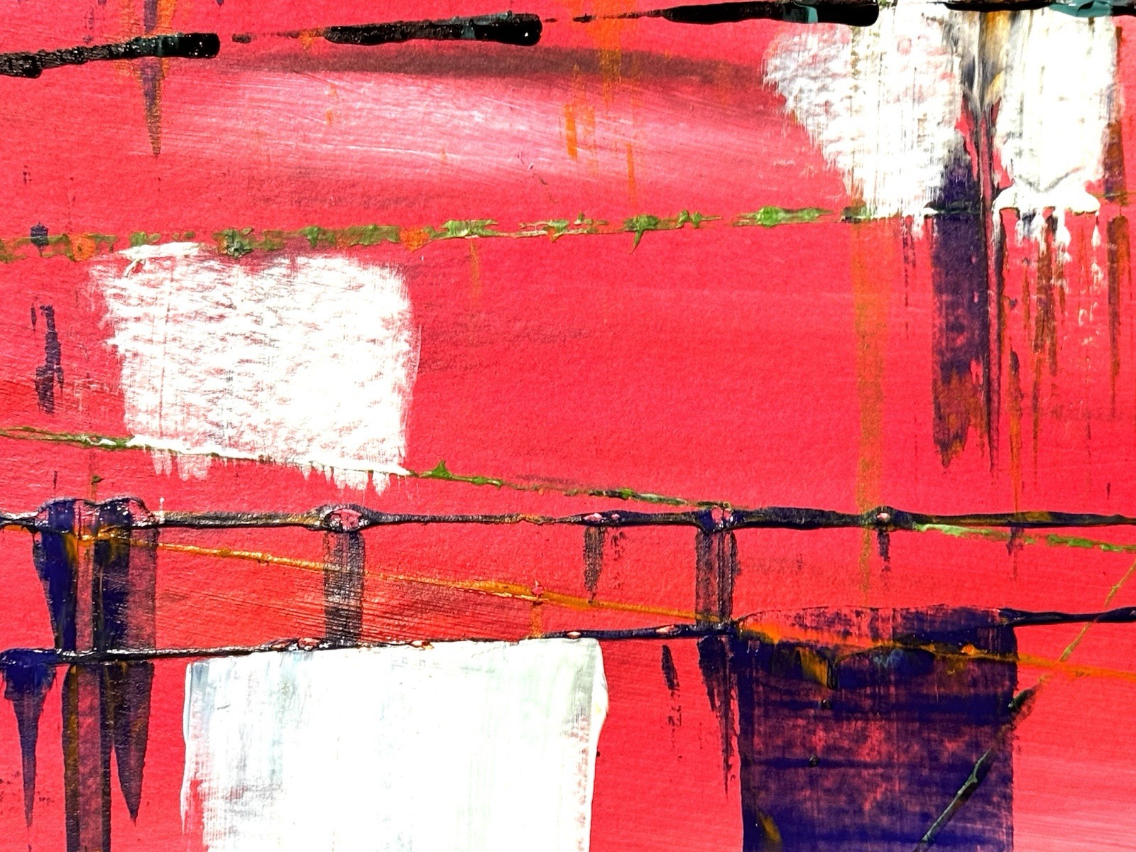 Original Abstract Expressionism 9X12 Paper Acrylic Handmade Signed 14