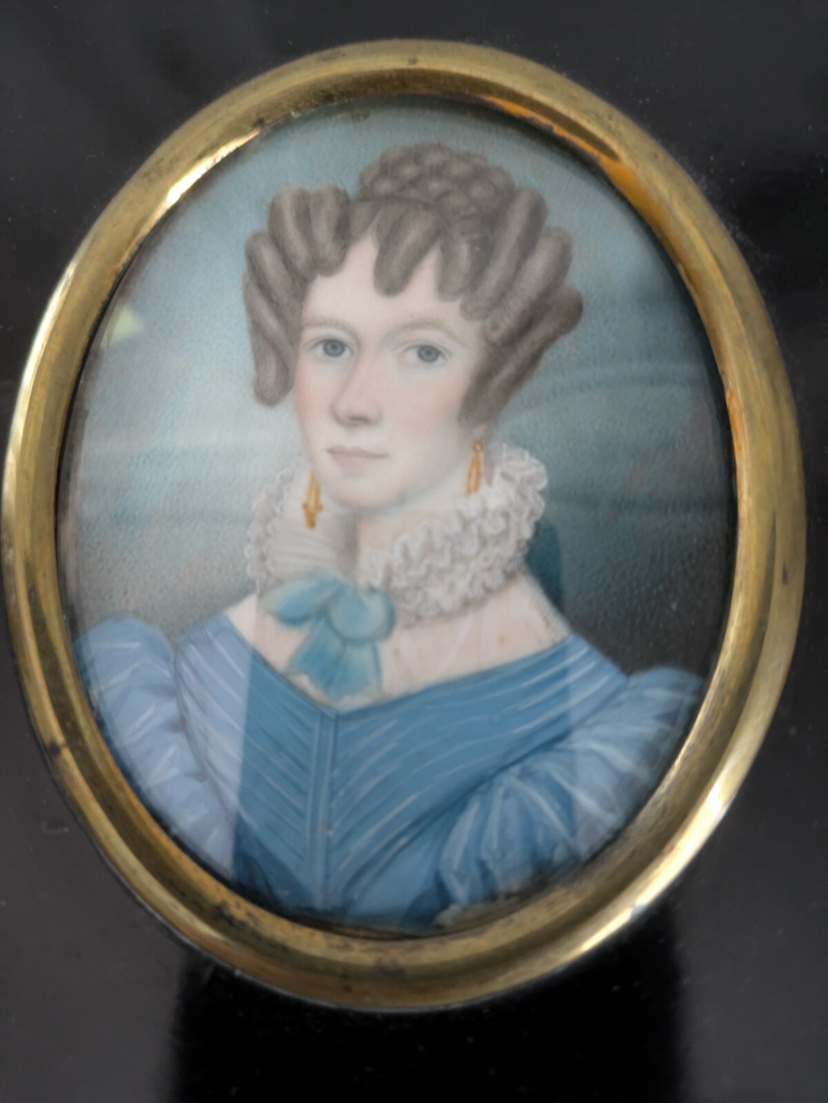 Superior Portrait Miniature By Thomas Cox, c 1815