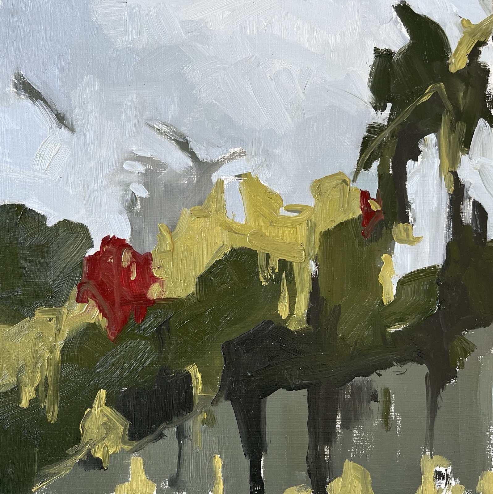 Modern Abstract Landscape One of Kind Fine Art Signed Oil Painting