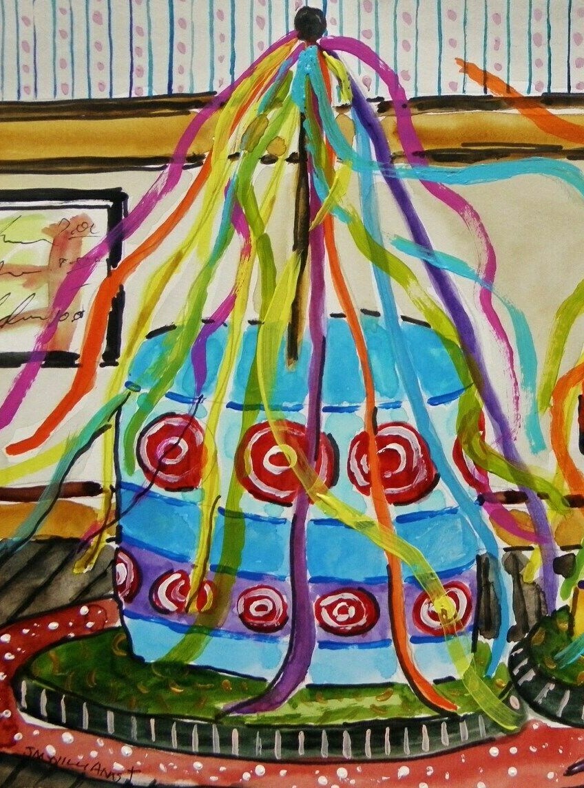 Original Bakery Sketch Cake Food Watercolor Impressionism