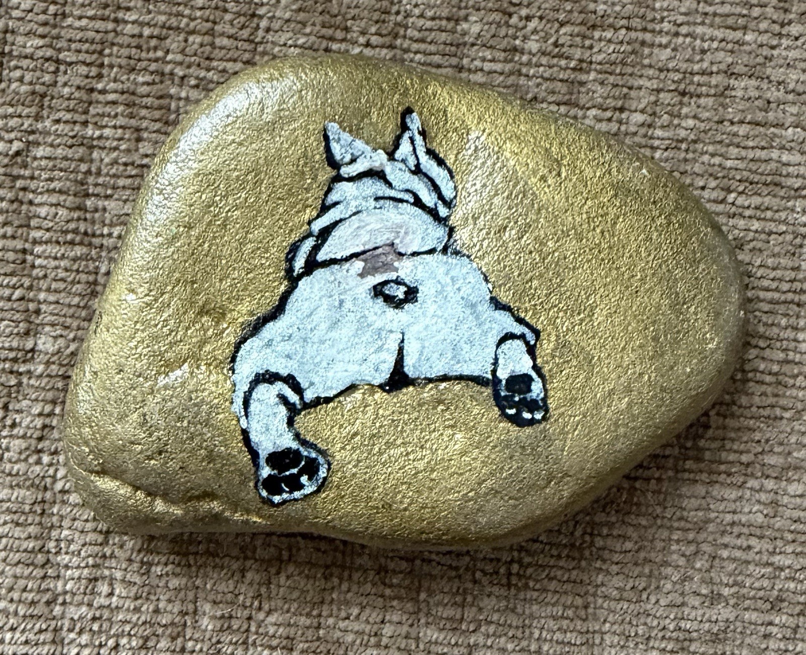 Frenchie Painted Rock
