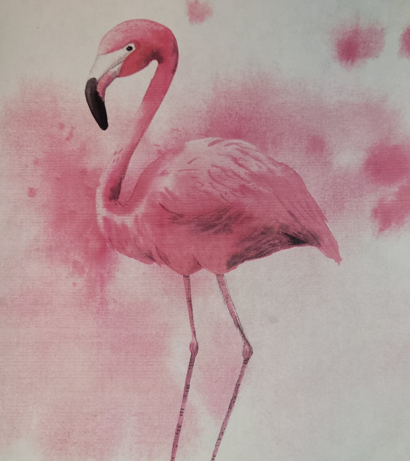 Flamingos! Custom Canvas Artwork Fun Classy & Colorful Excellent Condition!