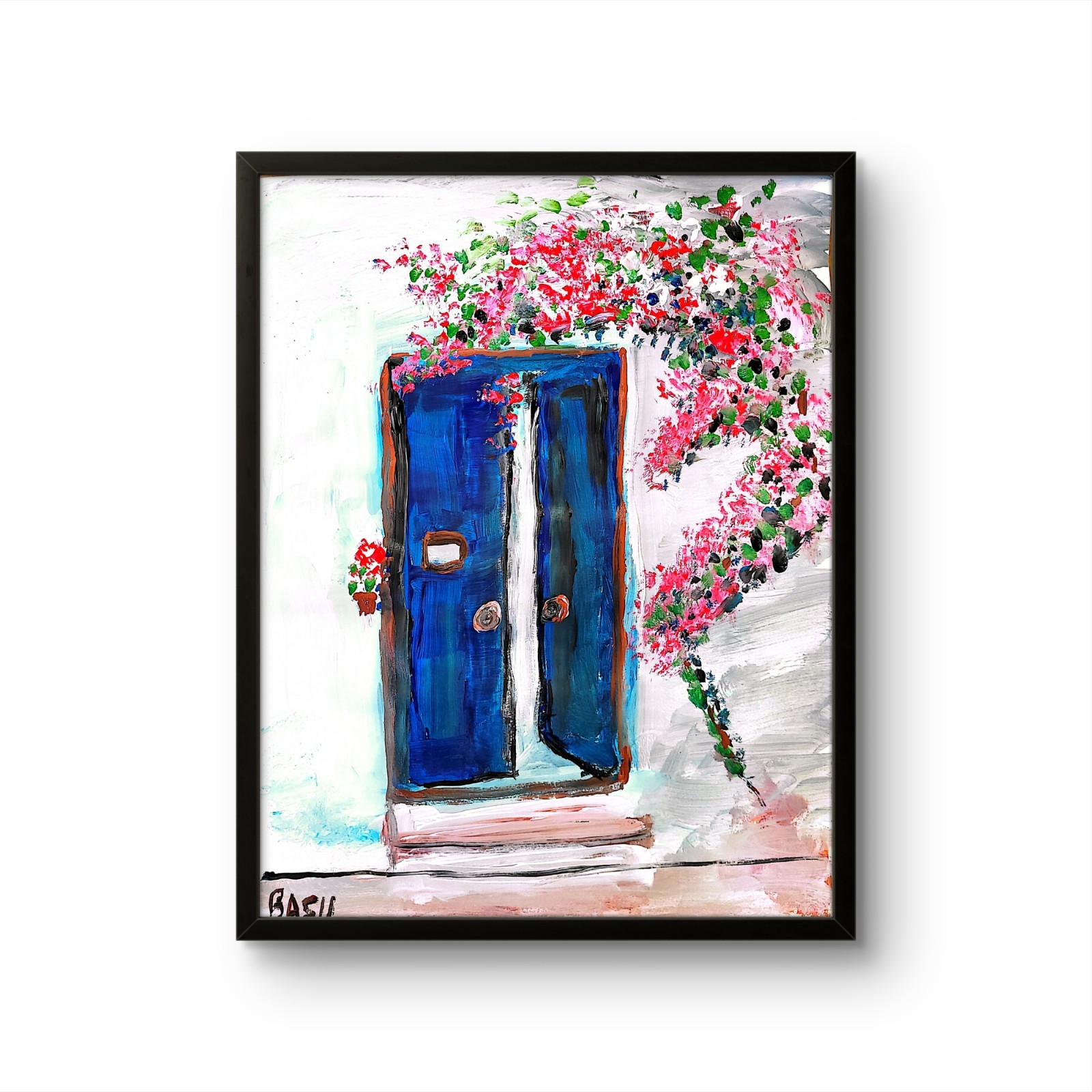 Through The Door Figurative Abstract Expressionist Art Painting