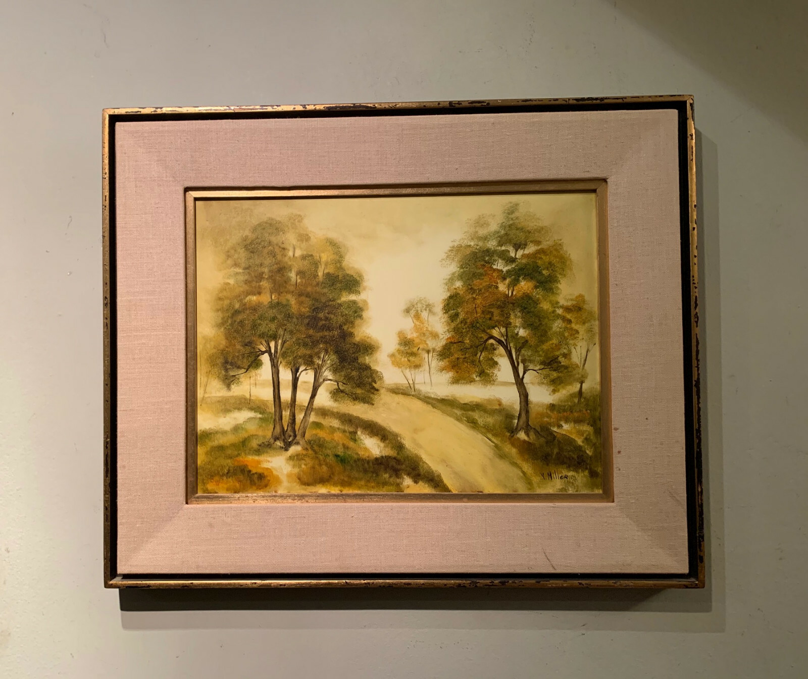 V. Miller Original Signed Beautifully Framed Subtley Reflecting a Misty Morning