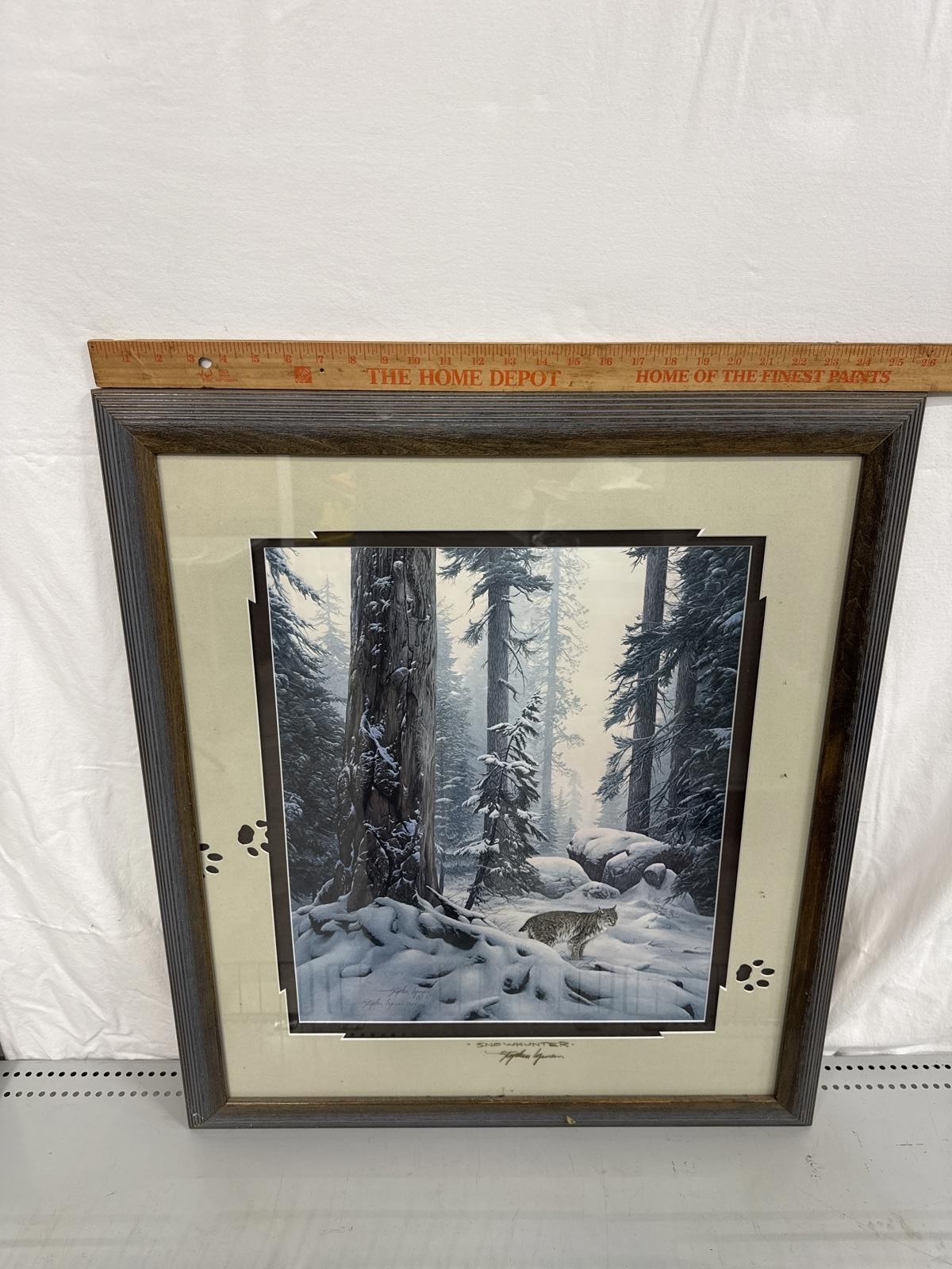 Stephen Lyman Signed ‘Snow Hunter’ Wildlife Painting