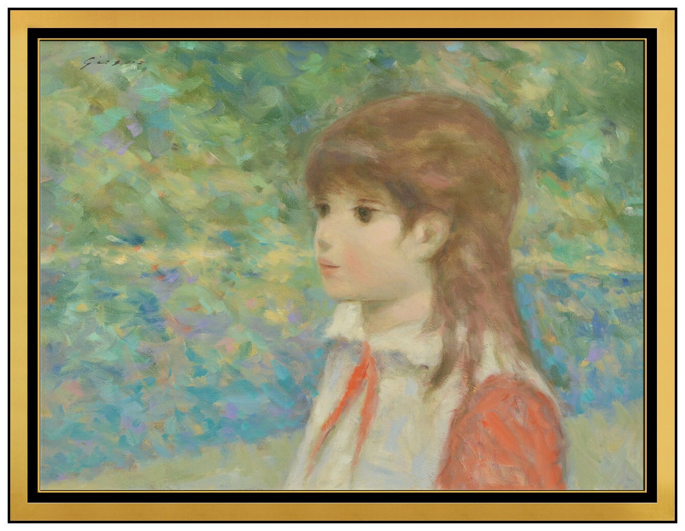 Andre Gisson Original Landscape Portrait Painting On Canvas Signed Framed Art